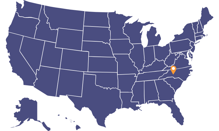 North Carolina service area map
